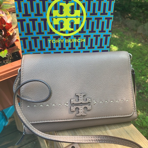 Tory Burch Handbags - Authentic TORY BURCH pebbled leather Crosb/Wallet